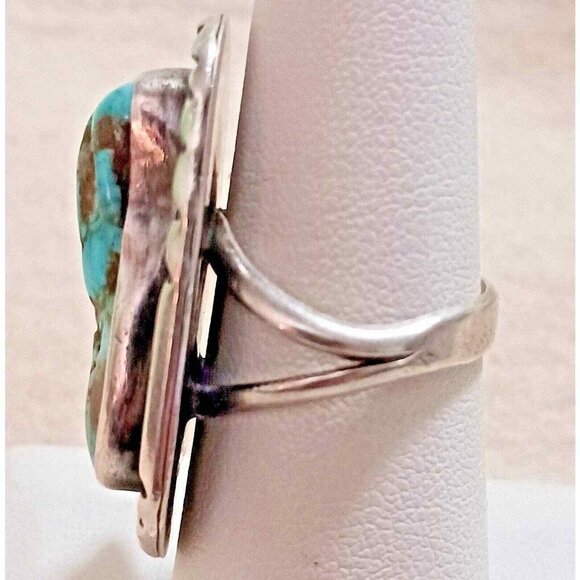 Navajo Native American Turquoise Sterling ring sz 6 NAR 1160 - Picture 3 of 8